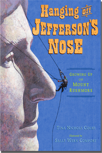 Hanging off Jefferson's nose